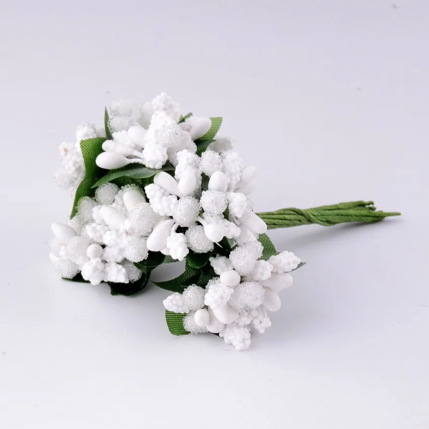 4mm (92mm) 72pcs/lot Artificial Flowers Stamen Pearl Flower Stamen Floral Stamen Pistil Cake Wedding Decoration DIY Accessory