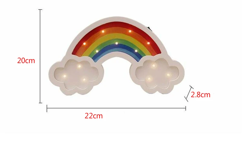 Colorful Wood Rainbow Lamp LED Night Light for Homw Bedside Decoration Children\'s Night Light Lamp kids new year Christmas Gift