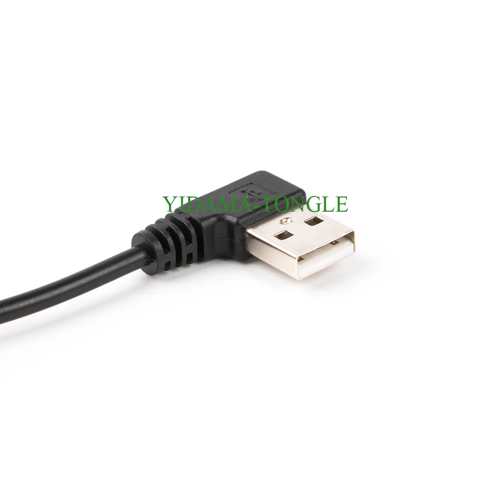 Angled USB to 5.5/2.1mm Barrel Power 5V 5.5 X 2.1 mm Mini DC Jack Plug Cable