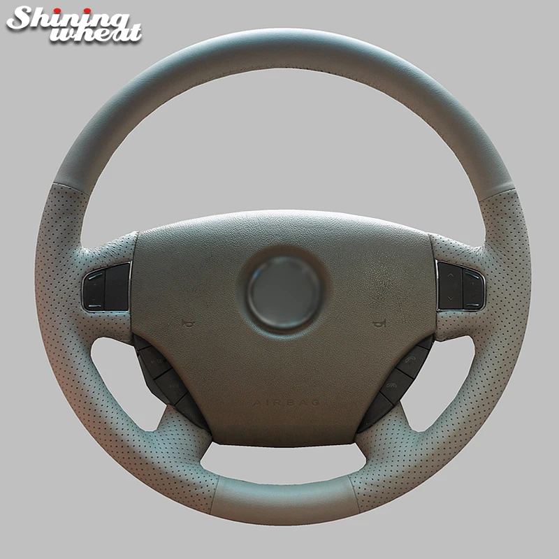 Shining wheat Genuine leather Hand-stitched Car Steering Wheel Cover For Buick Lacross 2005-2008