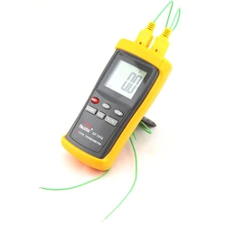 -200~1370C K-Type Thermocouple Thermometer Industrial Pyrometer LCD Handheld C/F/K Temperature Meter With Two Sensor Probe