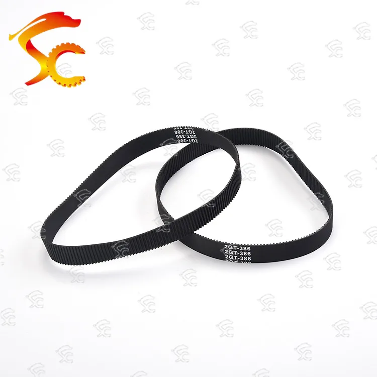 

10pcs 2GT-386-14mm belt closed loop rubber 2GT-386-14mm timing belt Teeth 193 Length 386mm width 14mm for 3D printer