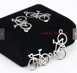 10pcs Lot 17*30mm Fashion bicycle Charms pendant stainless steel  DIY Jewelry Finding