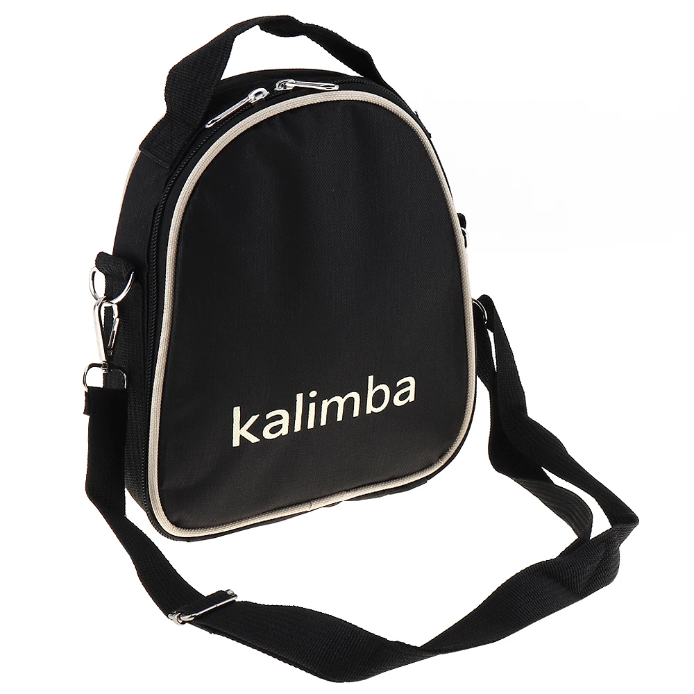 17 / 15 / 10 Key Black Universal Kalimba Storage Bag Thumb Piano Mbira Soft Case Oxford Cloth Inside Cotton Shoulder Bag