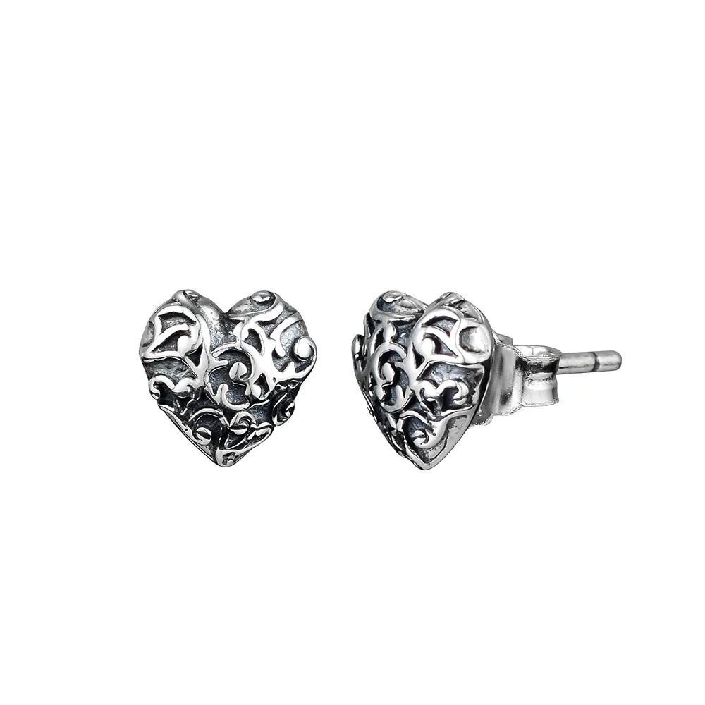 

Regal Hearts Earring Studs Sterling silver Jewelry Earrings For Woman Make Up Valentine's day Gift Fashion Earrings