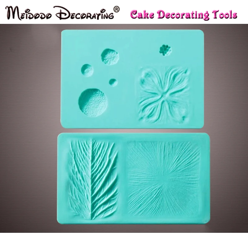 20*12.8 Cake Silicone Board 1PC Petal and Leaves Veining Grooves Board Decorating Platform Cake Fondant Baking Flower Tools