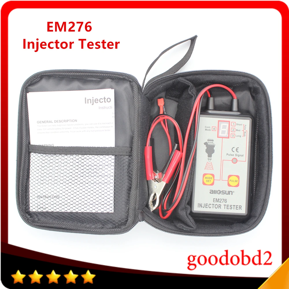 Fuel Injector Tester EM276 Car Car Fuel Injector System Analyzer Scan Tool with 4 Pluse Modes