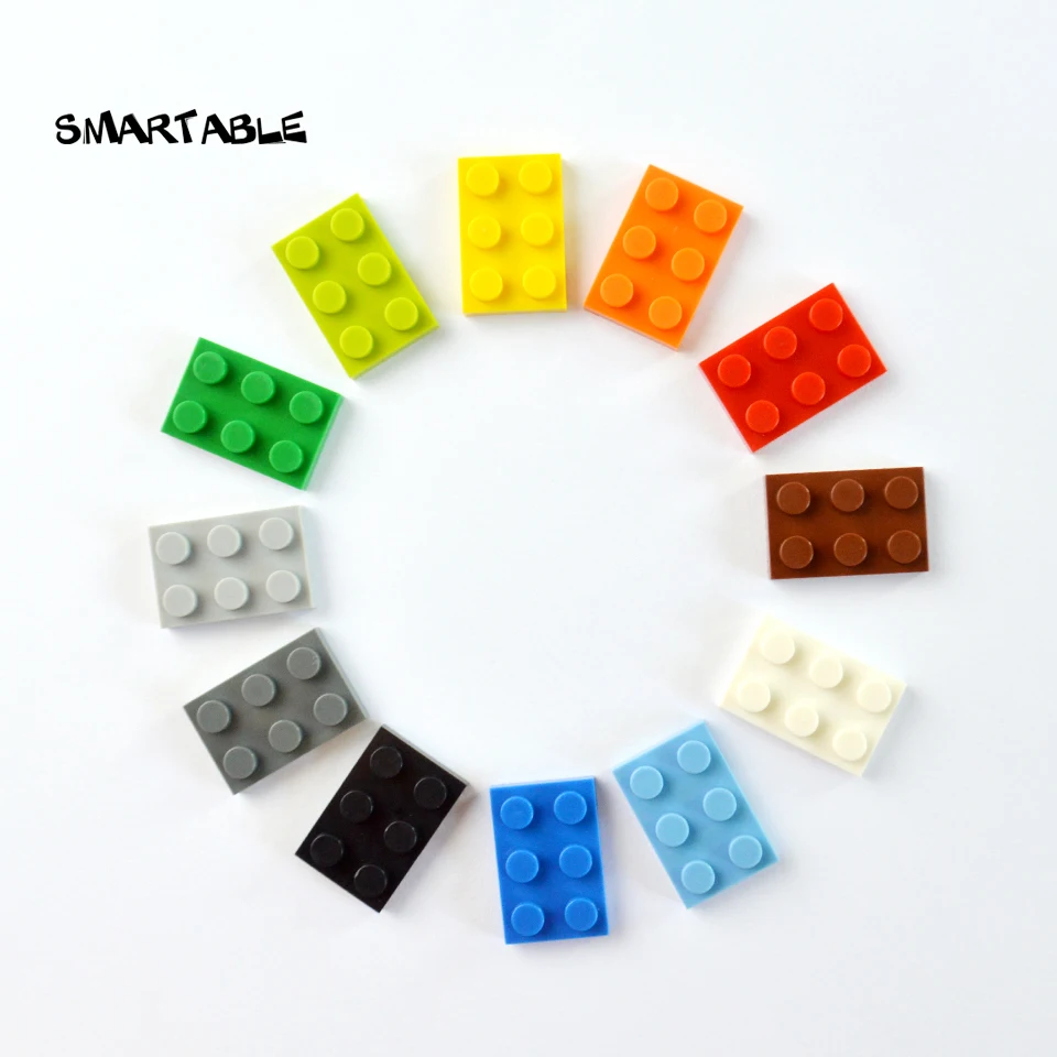 

Smartable Plate 2X3 Building Blocks Parts LOGO DIY Educational Creative Toys Compatible Major Brands 3021 MOC Toys 113pcs/lot