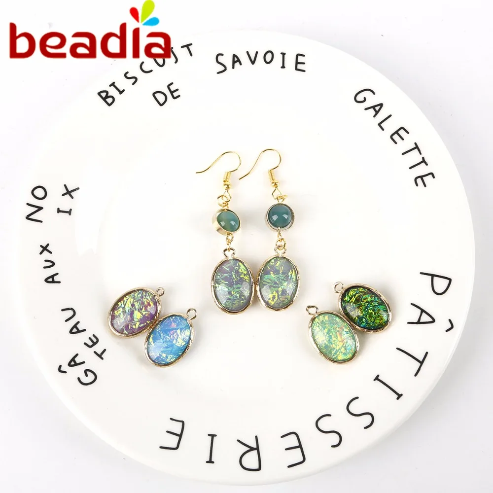 High Quality 2pcs/lot 12*16mm Double Side Water Drop Copper Bound Charms For DIY Jewelry Finding Necklace Birthday Gifts