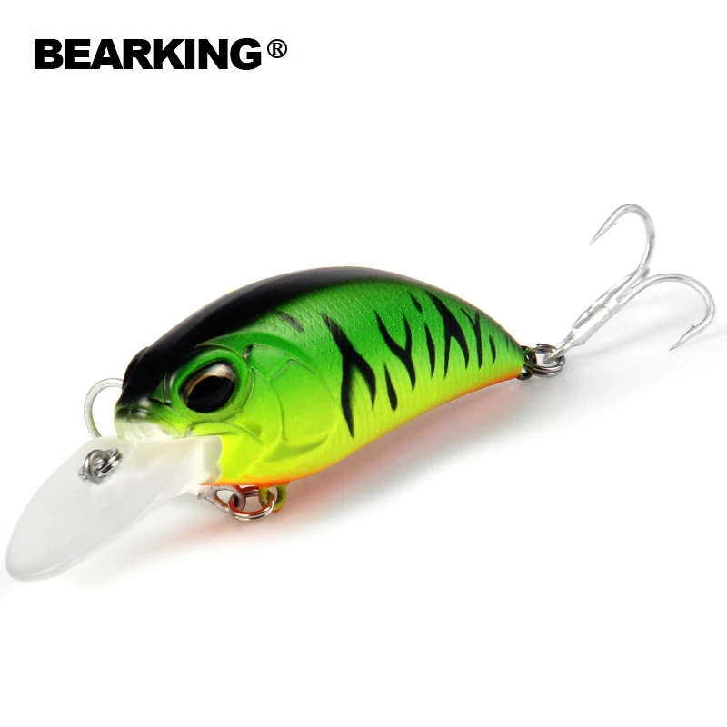 bearking brand fishing hooks Bearking Bk17-8A Fishing Lure 1PC 14g 65mm Crank Artificial Bait Wobbler  Minnow Fishing Lure 2 BKK Hooks Fishing Tackle