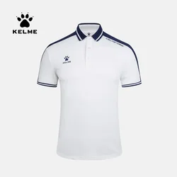 KELME Men's Training Polo T-Shirt  Summer Running Cotton Shirts Casual Short Sleeve Tops High Quantity Polo For Men 3891068