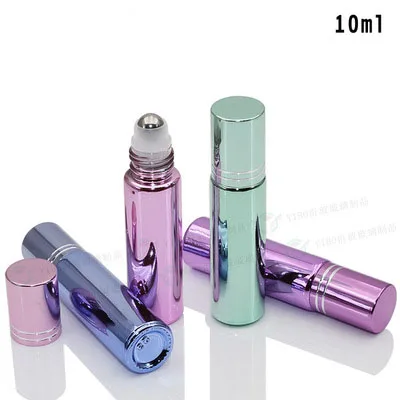 200pcs Hotsale 10ml Metal Roller on glass bottle for essential oils perfumes 10CC Roll-on glass container luxury roll on vial