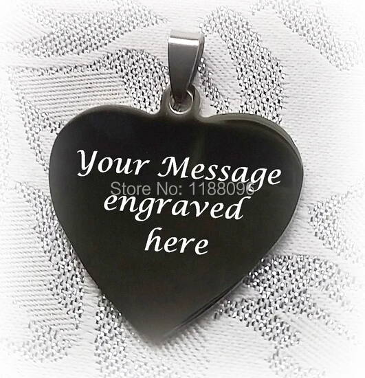 stainless steel mirror polished dog tags low price Blank heart-shaped dog tag  engraved words