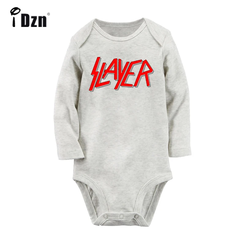 Slayer American Famous Speed Band Design Newborn Baby Boys Girls Outfits Jumpsuit Print Infant Bodysuit Clothes 100% Cotton Sets