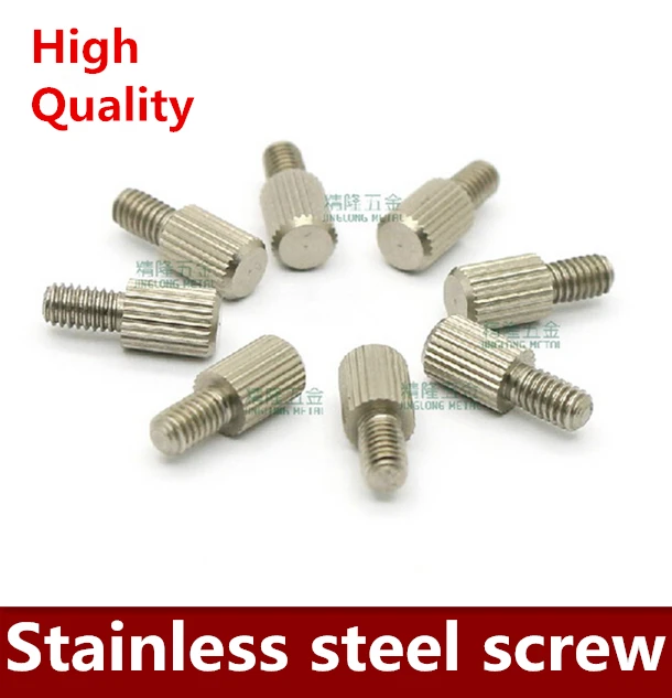 100PCS  M4*7 ruled long handle adjusting screw Stainless steel hand screwing  cabinet optical telescope fine-tuning fixing screw