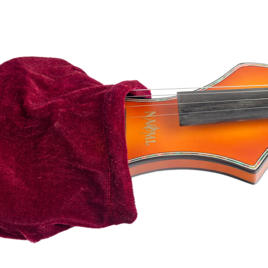 Violin Bag Dust Cover Satin Fabric Protective  With Drawstring For 1/8  Red Color  Against  Accessories