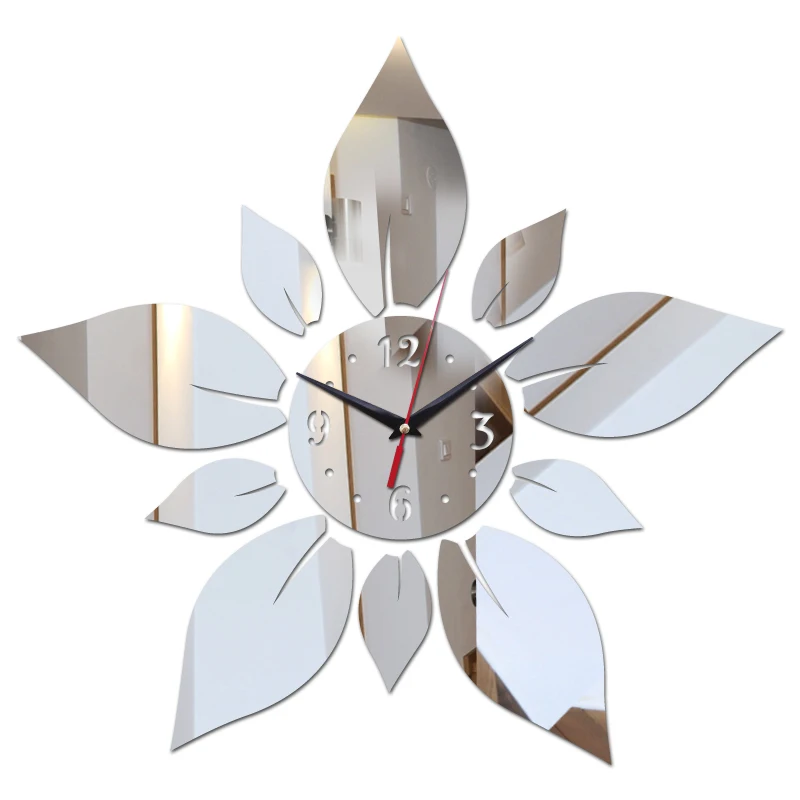 

Wall Clocks DIY Mirror Acrylic Material Single Face Stickers Modern Style Quartz Home Decoration Watches