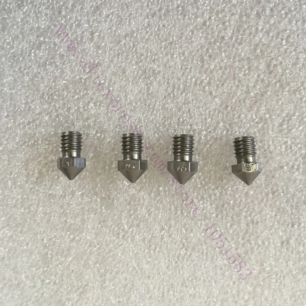 4pcs Stainless Steel Olsson block Nozzle for 1.75/3.0 Ultimaker2 + UM2 Extended Ultimaker 3 3D printer,  Interchangeable nozzles