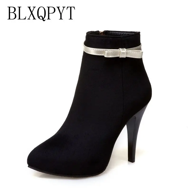 BLXQPYT Big Size 33-50 ankle boot short Sexy shoes Woman Spring Autumn winter High Heels Ladies Wedding Party Shoes 2-5