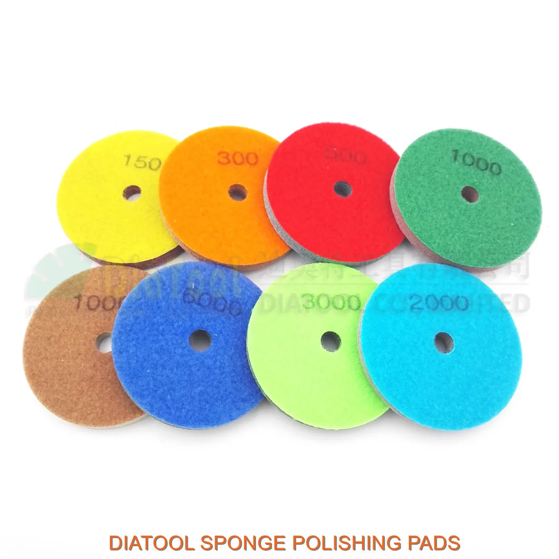 SHDIATOOL 10pcs/pk 4inch Sponge Polishing Pads Stone Sanding Disc For Soft Stone Marble Artificial Stone Terrazzo Diameter 100mm