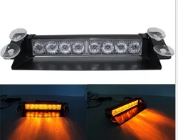 Universal 12V 8 LED Flash Beacon Strobe Warning Lights Car Van Truck s2 front sucker burst flash high-power bright lightning