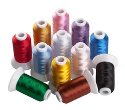 Simthread 12 Colori di BASE Filo Macchina da Ricamo 550 Yards/spool con il Tipo di UN Bobine come Bonus