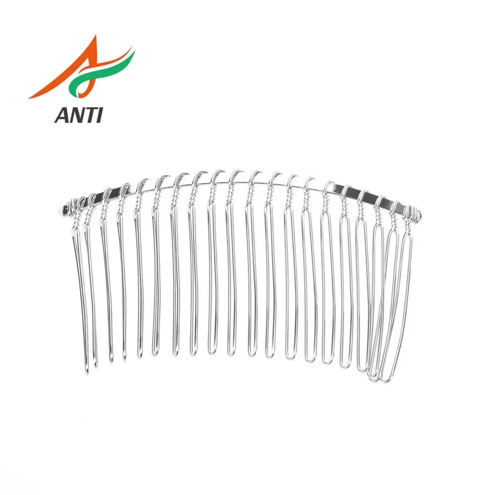 

ANTI 3pcs 7.8cm 20 Teeth Fancy DIY Metal Wire Hairs Clip Combs Bridals Wedding Veil Combs Wedding Accessories Mariage