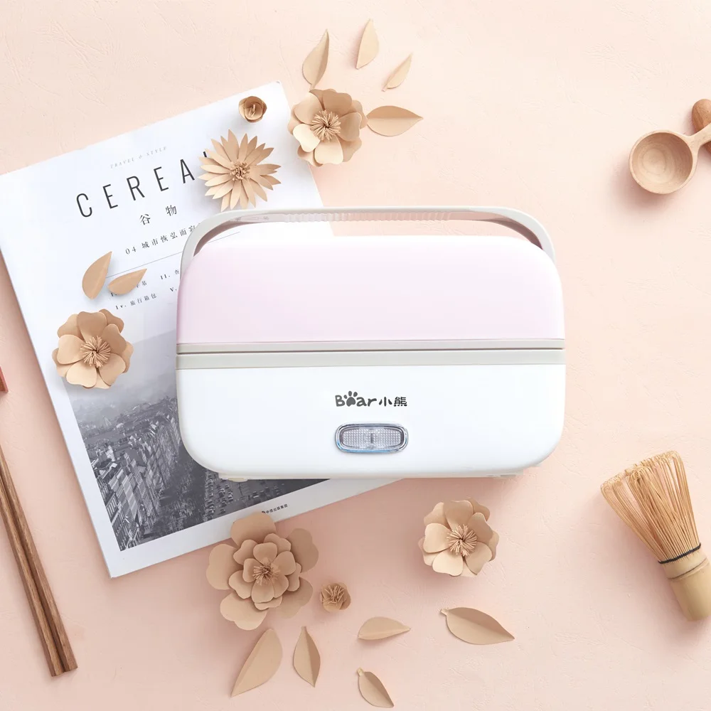 220v電気加熱ランチボックス多機能調理機ポータブル電気加熱ポットステンレス鋼旅行用インナー