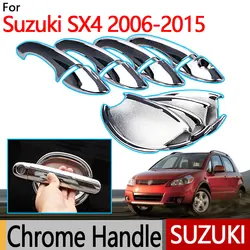For Suzuki SX4 Accessories 2006-2013 Chrome Door Handle Covers Fiat Sedici 2007 2008 2009 2010 2011 2012 Car Styling Stickers