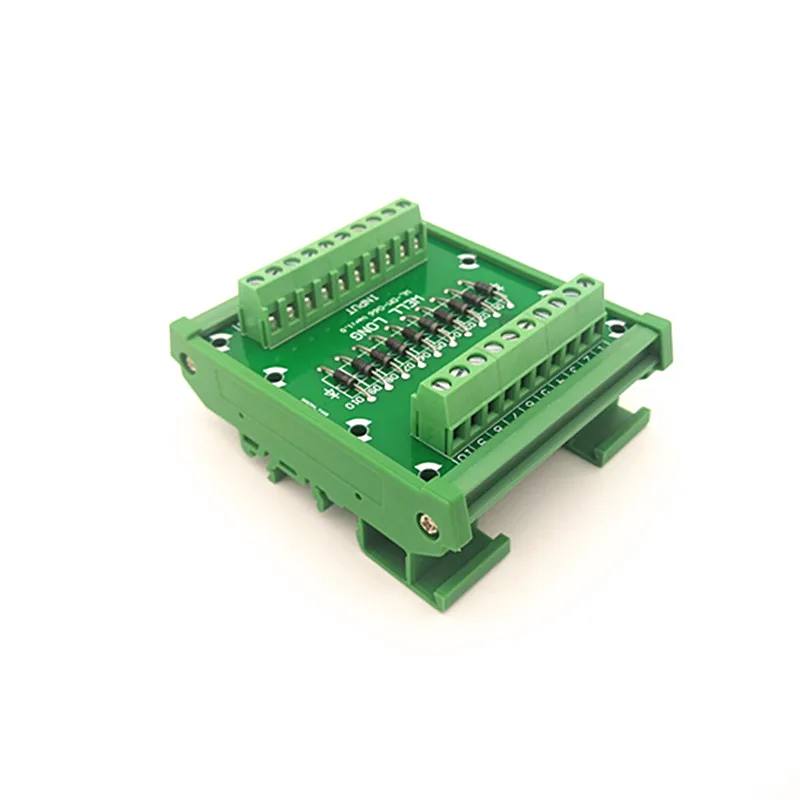 DIN rail  mountable Diode Protection Terminal Block IN4007 1A/1200V Diode Terminal Block.