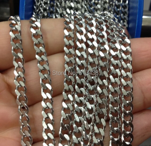 10meter Lot 4.6mm Stainless Steel Curb Link  chain jewelry finding / Marking Chain DIY Necklace