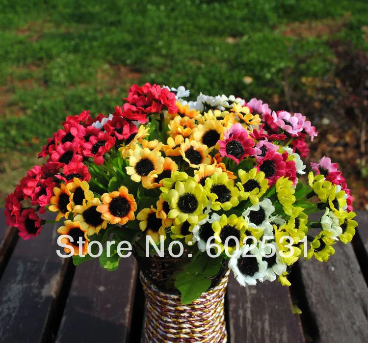 SPR 10bouquet/lot Little Daisy  tender sunflower  wedding & home decor, freeshipping