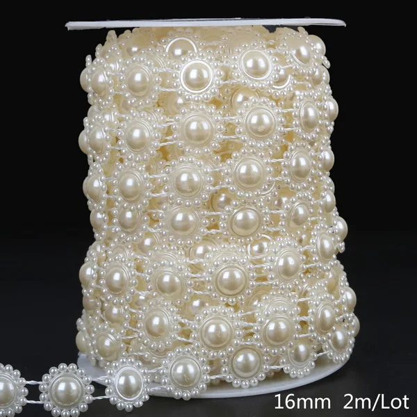 ABS Nachahmung Elfenbein Perle Perle Kette Linie Schnur Gewinde Trim für DIY Hochzeit Party Dekoration & Schmuck Erkenntnisse Handwerk Zubehör