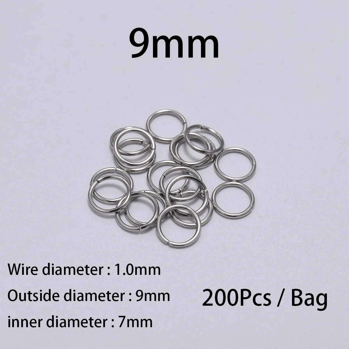 200 Stück offene Biegeringe aus Edelstahl für Schmuckherstellung, DIY-Doppelschleifen, geteilte Ringe, Verbinder für Schmuckzubehör