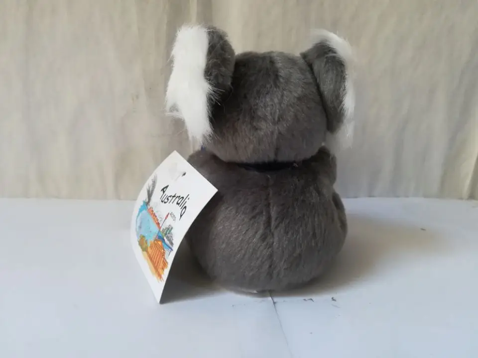 about 10cm lovely gray koala plush toy bowtie koala soft doll baby toy Christmas gift s2155