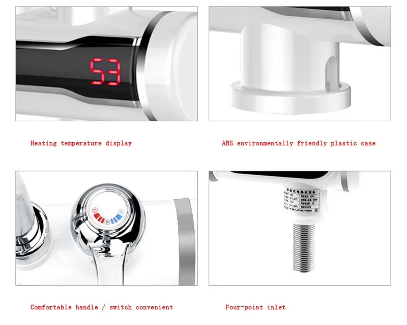 Elektrische Wasser Heizung 220V Elektrische Wasserhahn Küche Instant Heißer Wasser Heizung Digital Display Boden/Seitlichen Aufnahme Typ H0145