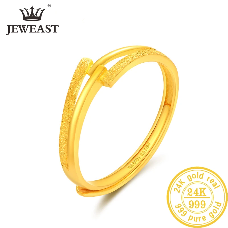 

SFE 24K Pure Gold Ring Real AU 999 Solid Gold Rings Elegant Shiny Beautiful Upscale Trendy Classic Jewelry Hot Sell New 2023