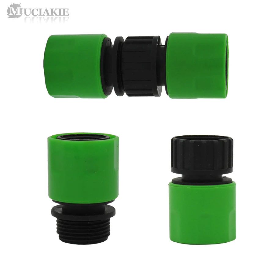 

MUCIAKIE 1PC 3/4'' 25MM Threaded to 16mm Quick Connectors Home Garden Water Hose Pipe Tubing Tap Connector Tube Adaptor