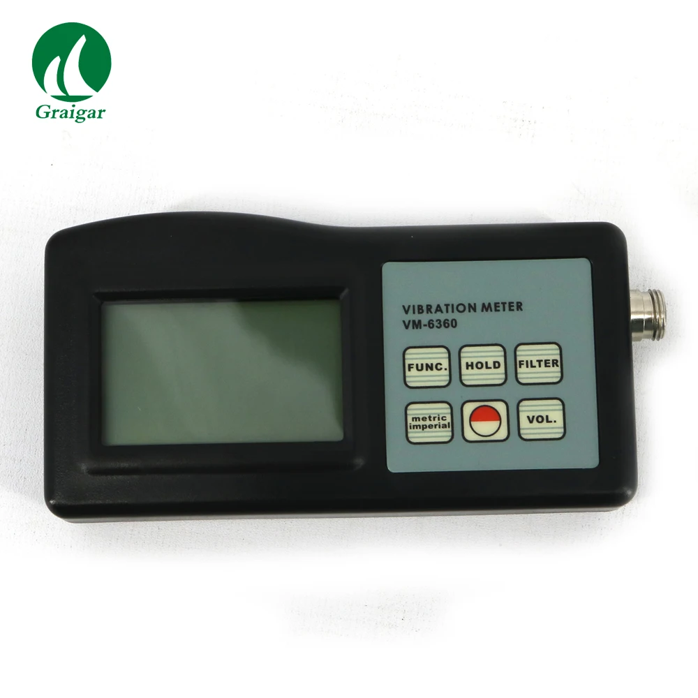 VM-6360 Digital Vibration Meter Tester Vibrometer with CD Software and  RS232 Cable Fast Shipping