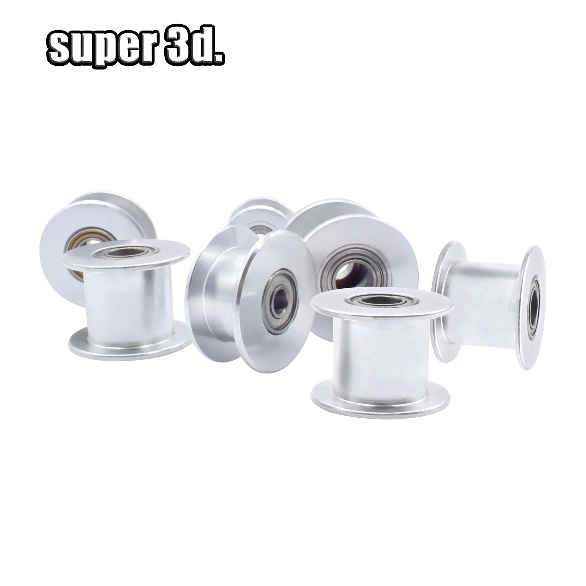 3D 프린터 G2T 아이들러 타이밍 풀리 16 20 이빨/티치 없음 수동 동기 휠 보어, 3mm 5mm 타이밍 풀리 폭 6mm 10mm