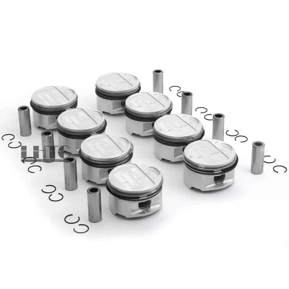 100% Brand New 8x Pistons Rings Set STD Φ84.5mm / Φ21mm Wrist For AUDI A6 S6 C5 A8 4E 4.2L V8