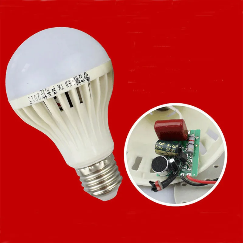 

Smart stairway aisle 3w plastic LED sound and light control ball bulb Voice activated delay time bulb