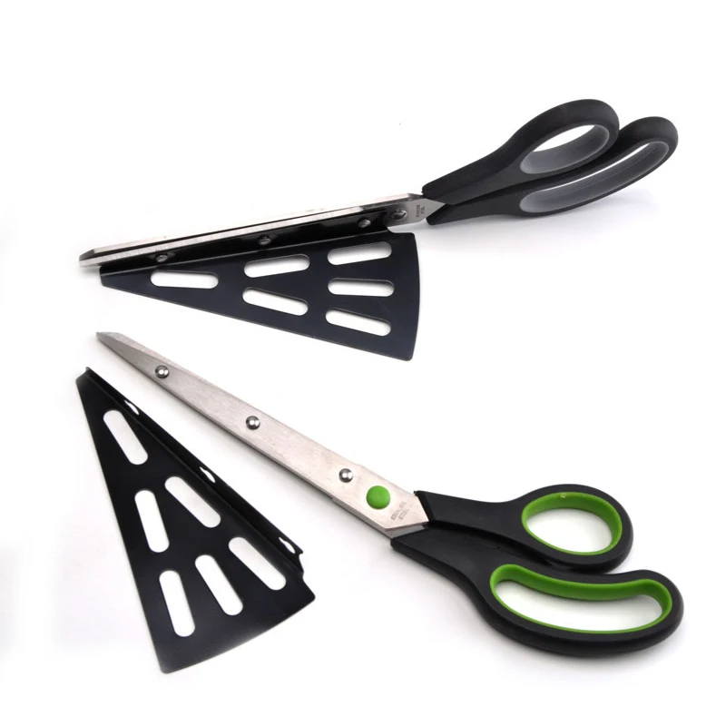 Creative Pizza Scissors Knife Stainless Steel Pizza Cutter Slicer Mutifunctional Pizza Scissors Knife Kitchen Baking Tools