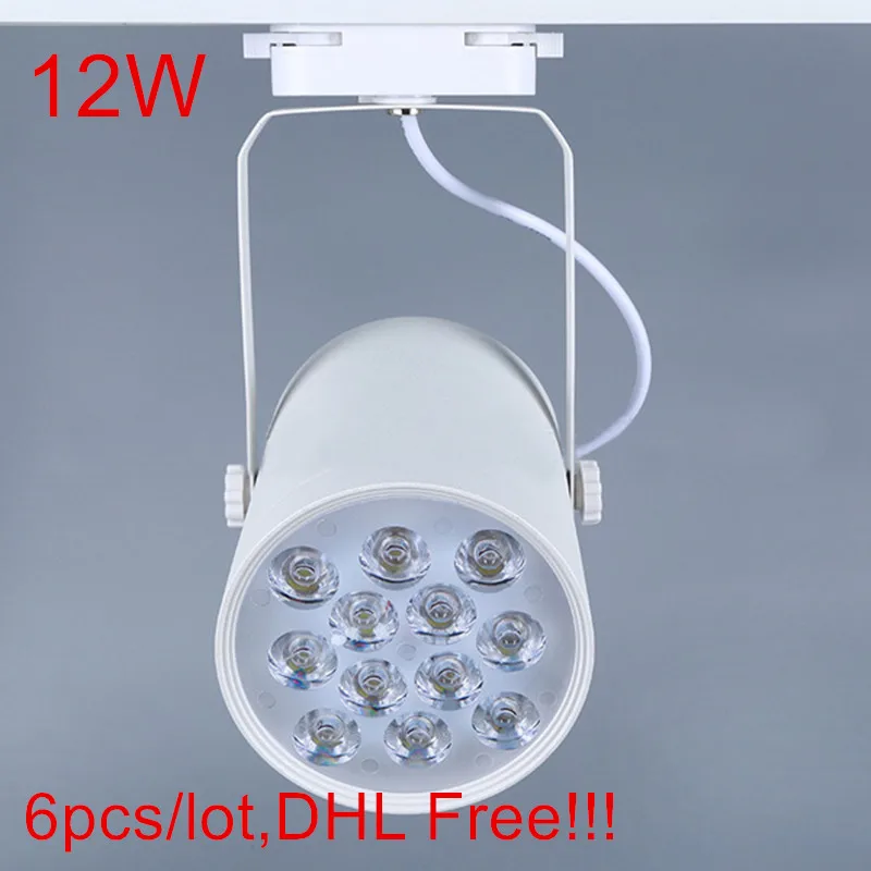 

6Pcs High quality 12W LED Track light Super luming AC110V 220V LED Ceiling Spotlight Best price !!!
