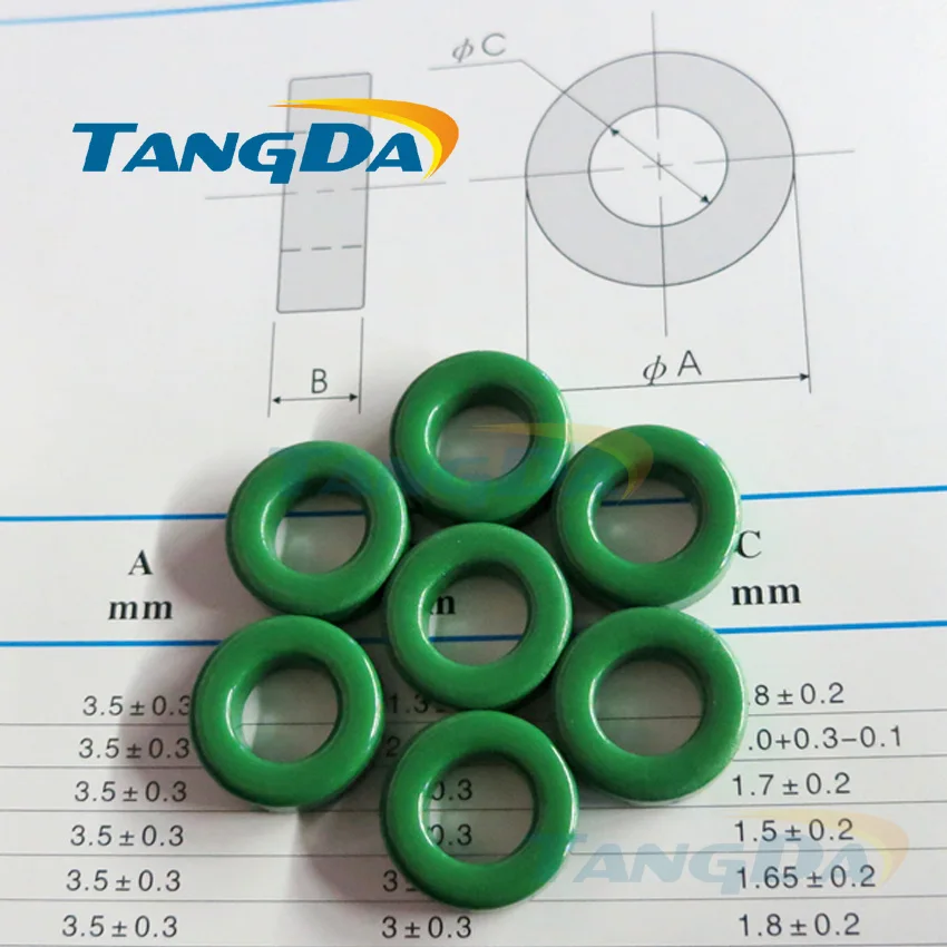 Tangda insulated green ferrite core bead 18*10*8 mm magnetic ring magnetic coil inductance interference anti-interference filter