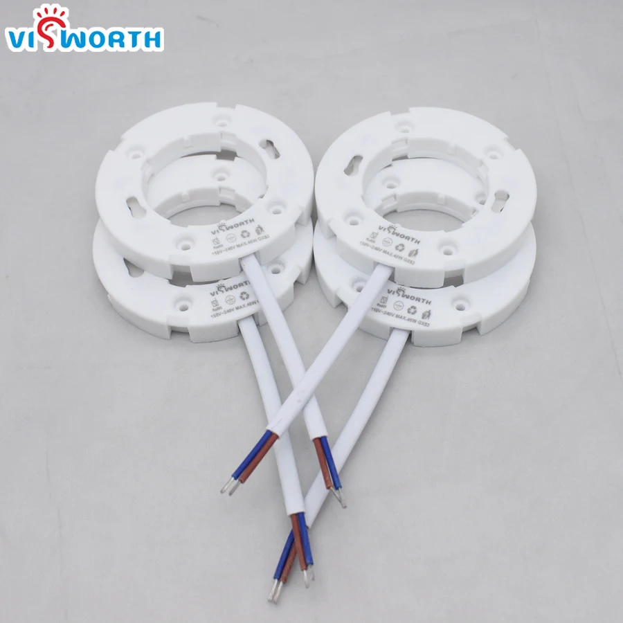 High Quality GX53 BASE GX53 Holder GX53 Lamp Base Copper Wire ABS LED Light Base for GX53 Led Light
