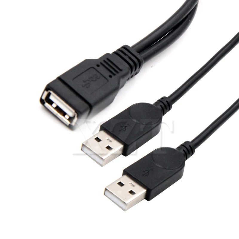 1 pz USB 2.0 A maschio A USB femmina 2 doppio doppio alimentatore USB femmina Splitter cavo di prolunga HUB carica per stampanti