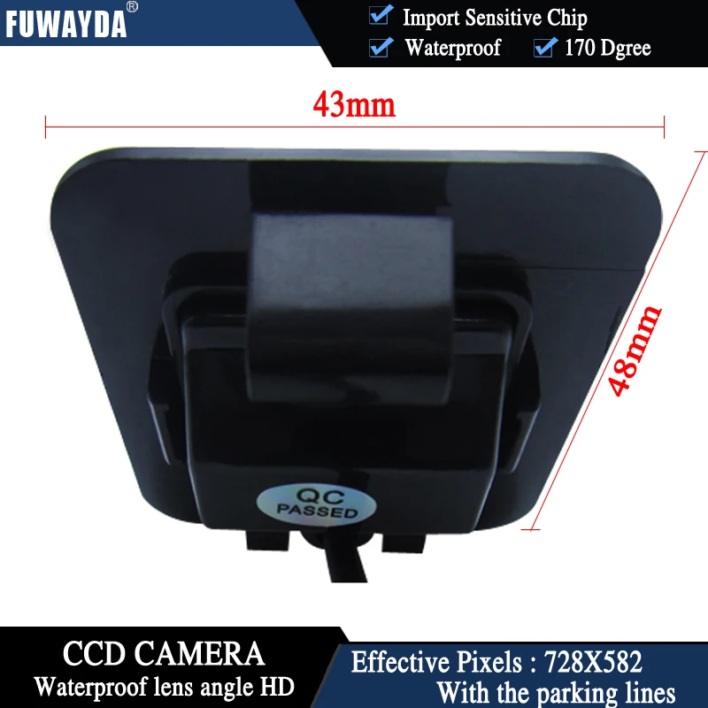 FUWAYDA Wireless CCD Car Rear View Backup Parking Safety DVD GPS Navigation Kits CAMERA for Hyundai Elantra Avante 2012 HD