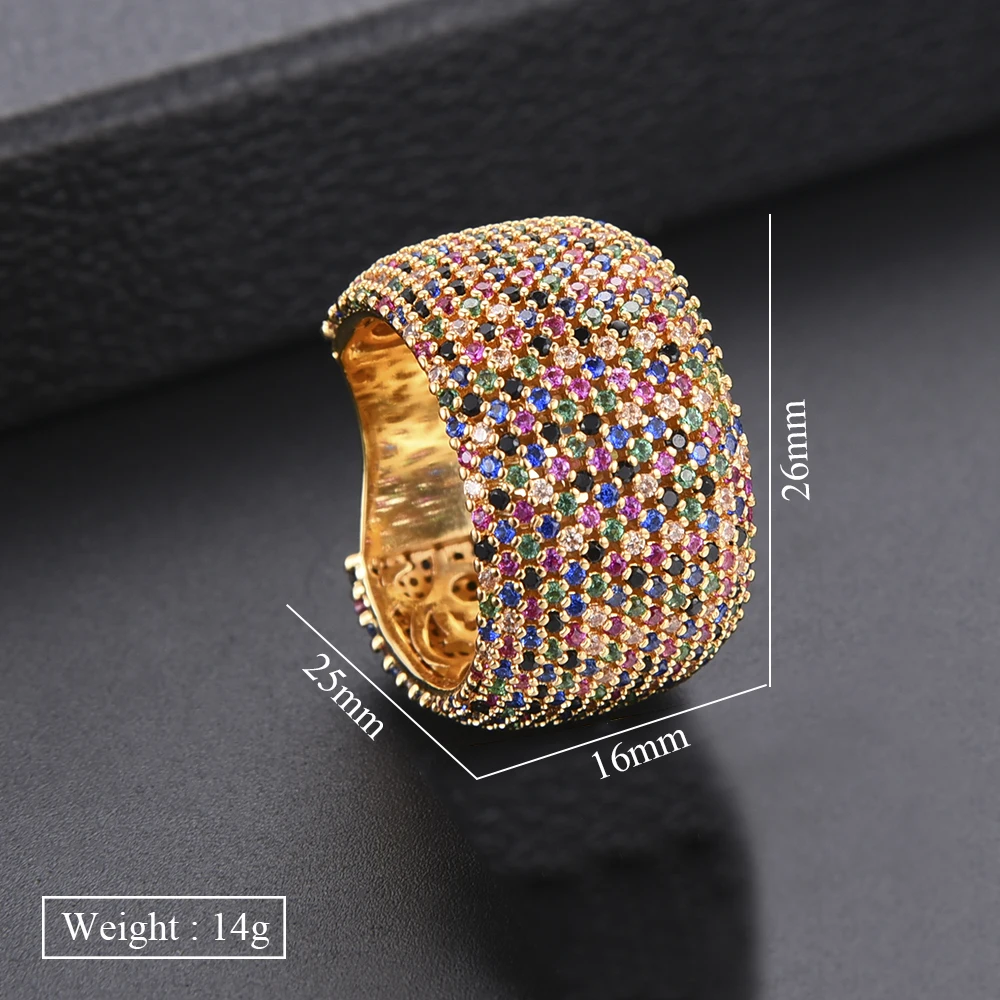 Missvikki Luxury Noble Ring Natural Cubic Zirconia Fine Fashion Stone Jewelry For Women\'s Best Gift New Design Charm Luxury