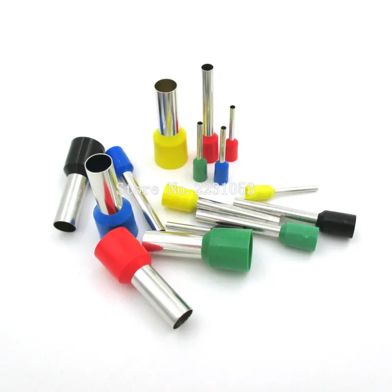 100PCS/LOT E2518 Tube insulating Insulated terminals 2.5MM2 Cable Wire Connector Insulating Crimp Terminal Connector VE2518